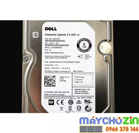 Ổ cứng HDD Dell 6TB 12G 7.2K 3.5 SAS ST6000NM0095 0RHVWG 256MB cache