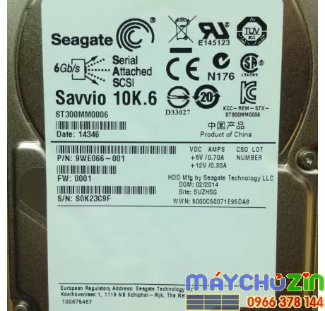 Ổ cứng HDD seagate 2.5 inch sas 300G 10k 6G HP Dell IBMST300MM0006