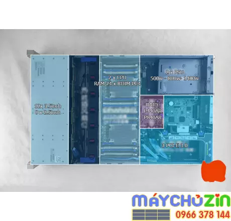 Máy chủ HP Proliant DL380 Gen9 E5-2600 V3 V4 DDR4 chính hãng