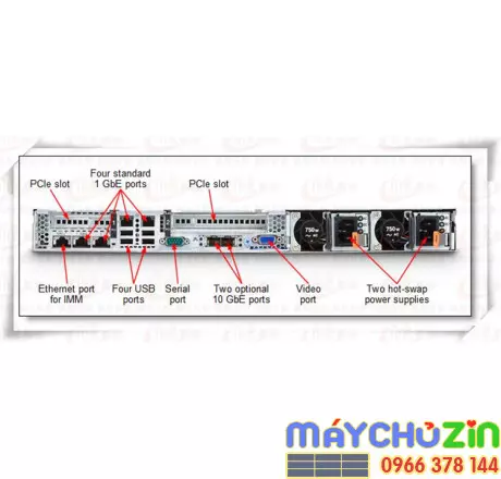 Máy chủ IBM X3550 M4 1u intel xeon E5-2600 2660 2670 chính hãng